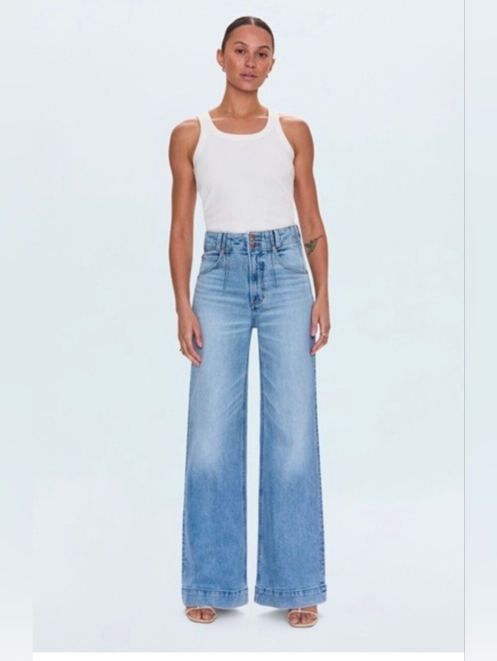 NEW PISTOLA lana high rise ultra wide leg jeans in terrace